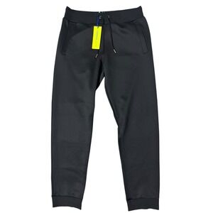 Versace Jeans Black Neoprene Jogger Pants‎ Mens Size S Designer Athleisure New